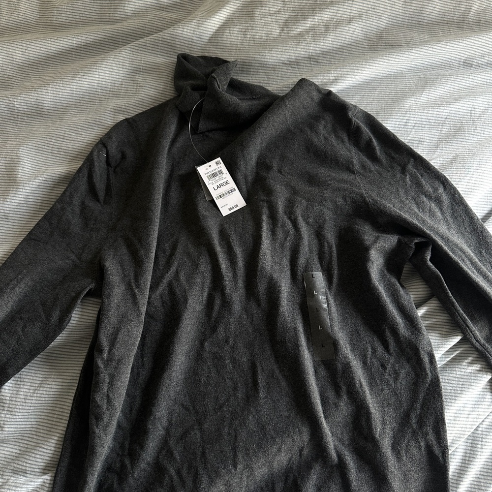 Alfani Dark Charcoal Gray Turtleneck Sweater
